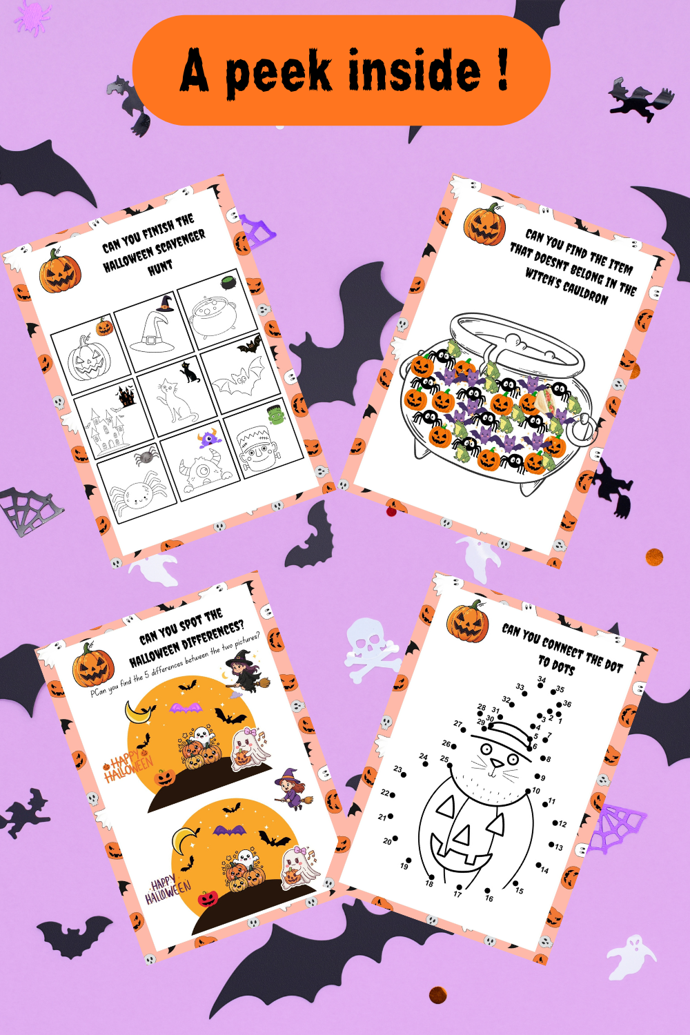 30 Days of Halloween Activity Book | Printable Kids Halloween Activities