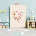 Safari Nursery Animal Prints | Neutral Baby Room Wall Art (Set of 6, Digital Download)