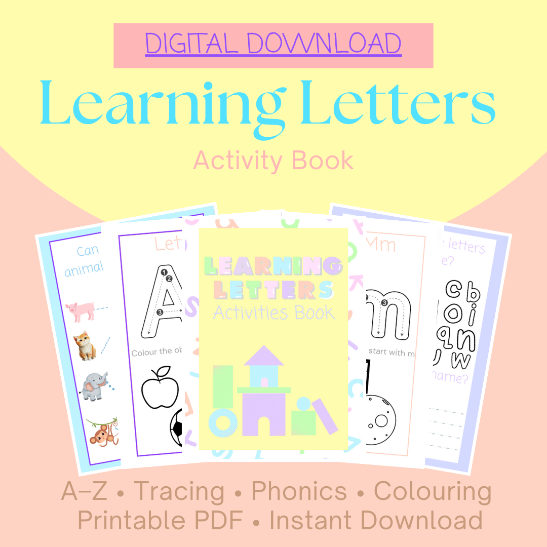 Printable Alphabet Activity Book for Toddlers – ABC Learning Worksheets for Ages 3–5