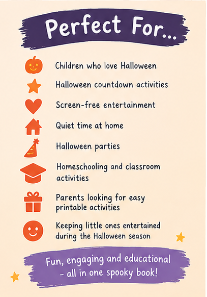 30 Days of Halloween Activity Book | Printable Kids Halloween Activities
