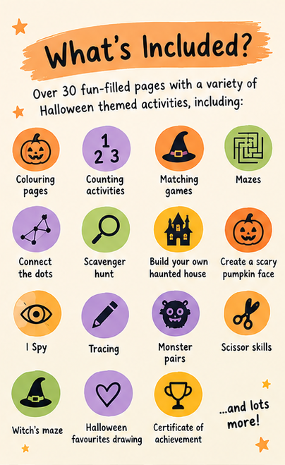 30 Days of Halloween Activity Book | Printable Kids Halloween Activities