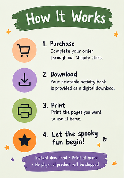 30 Days of Halloween Activity Book | Printable Kids Halloween Activities